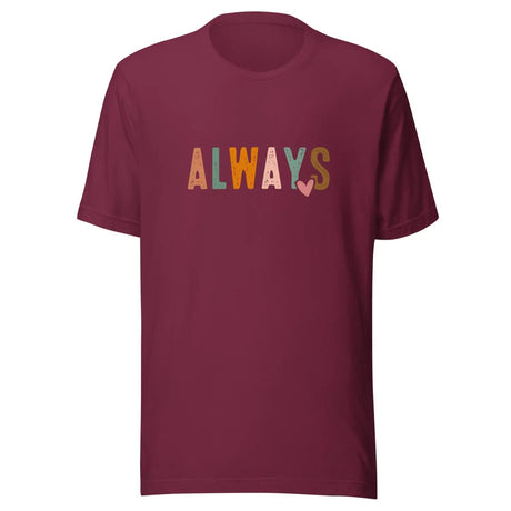 Always Love Myself Premium Tee in Maroon Color - Ghost mockup