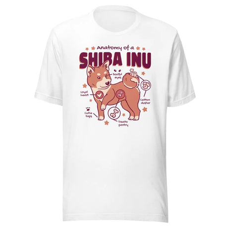 Anatomy of a Shiba Inu Premium Tee in White Color - Ghost mockup