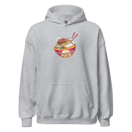 Angry Noodle Bowl Premium Hoodie in Sport Grey Color - Ghost mockup