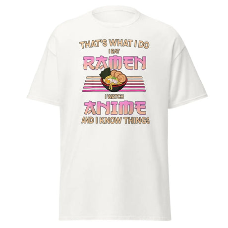 Anime and Ramen Expert Classic Tee in White Color - Ghost mockup