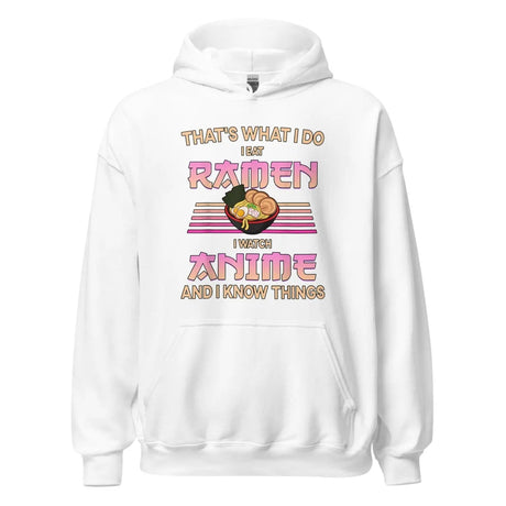 Anime and Ramen Expert Premium Hoodie in White Color - Ghost mockup