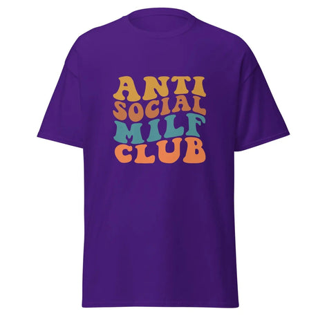 Anti Social Moms Club Tee in Purple Color - Ghost mockup