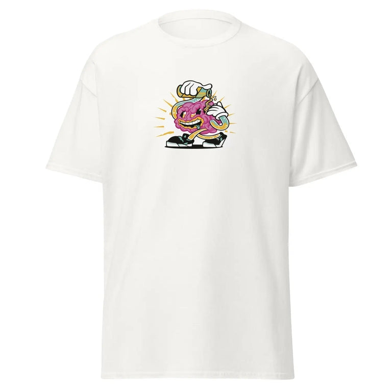 Drunken Brain Classic Tee in White Color - Ghost mockup