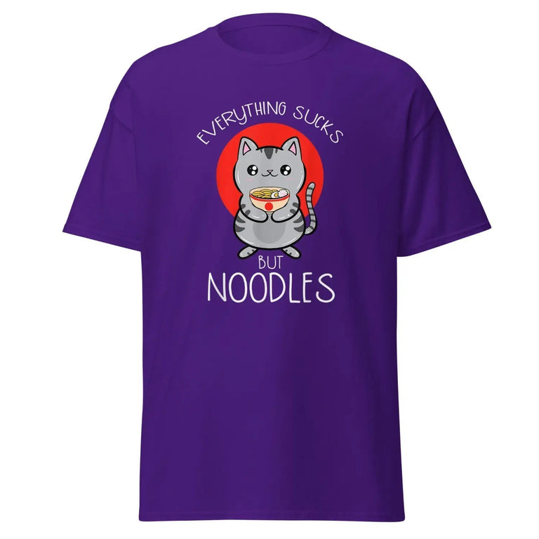 Everything But Noodles Classic Tee in Purple Color - Ghost mockup