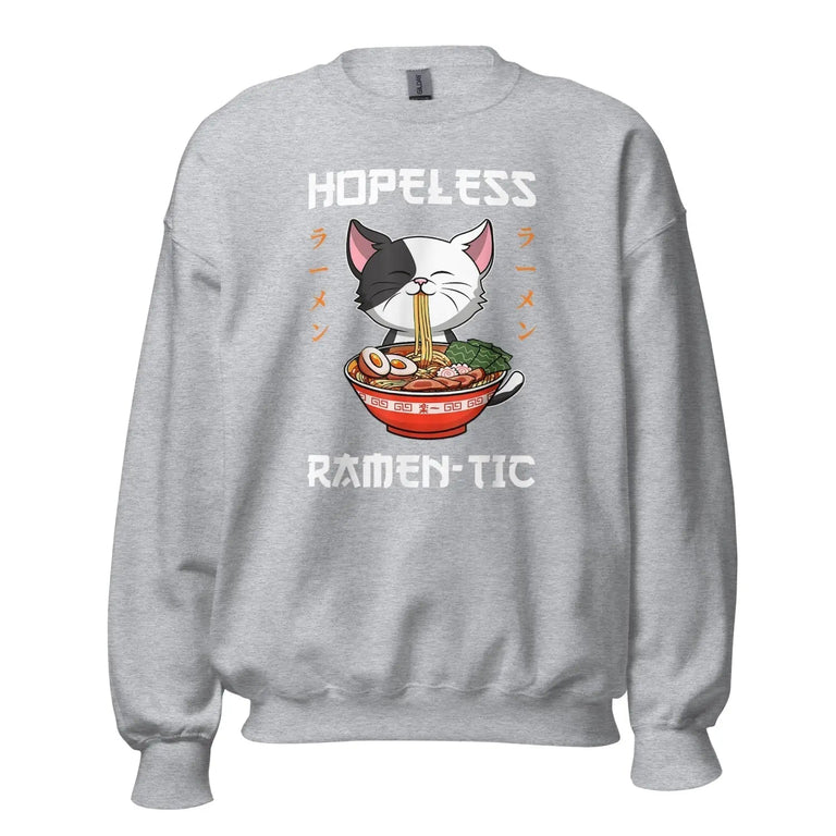 Hopeless Ramen Tic Premium Sweatshirt in Sport Grey Color - Ghost mockup