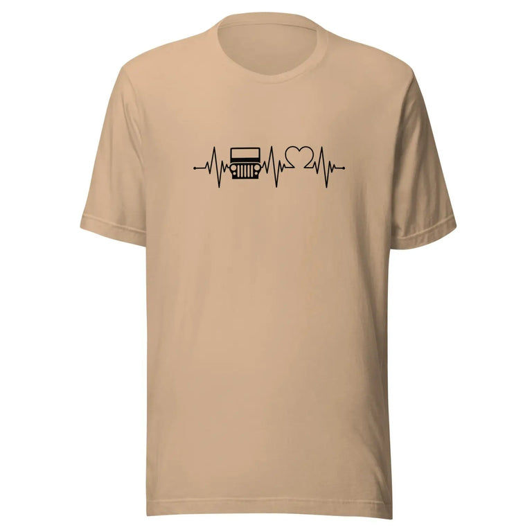 I Love Offroad Premium Tee in Tan Color - Ghost mockup