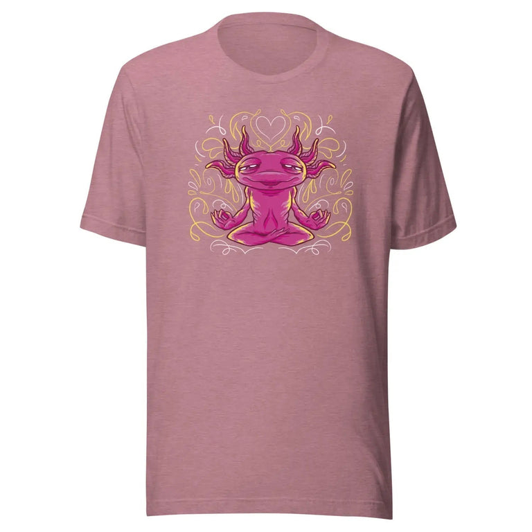 Pink Axolotl Premium Tee in Heather Orchid Color - Ghost mockup