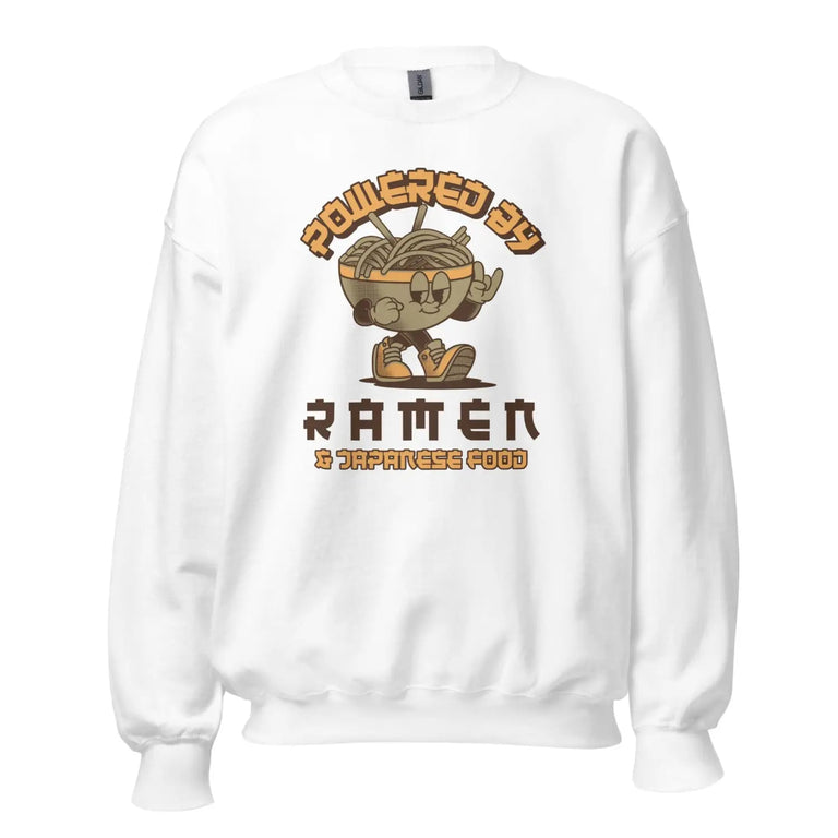 Powered by Ramen Zen Premium Sweatshirt in White Color - Ghost mockup