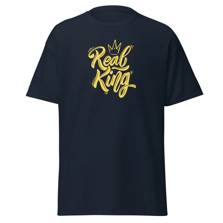 Real King Classic Tee in Navy Color - Ghost mockup