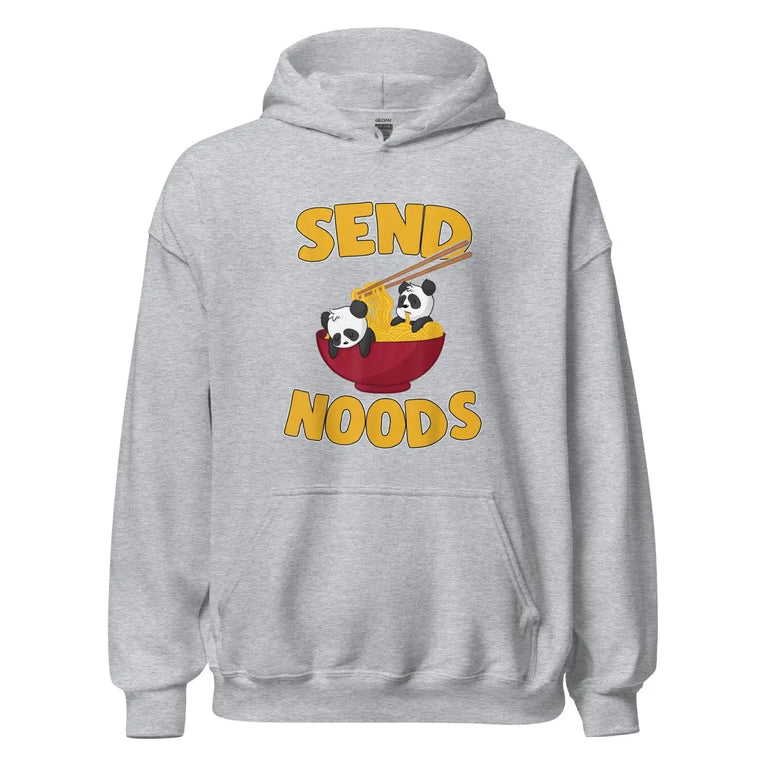 Send Noods Panda Premium Hoodie in Sport Grey Color - Ghost mockup