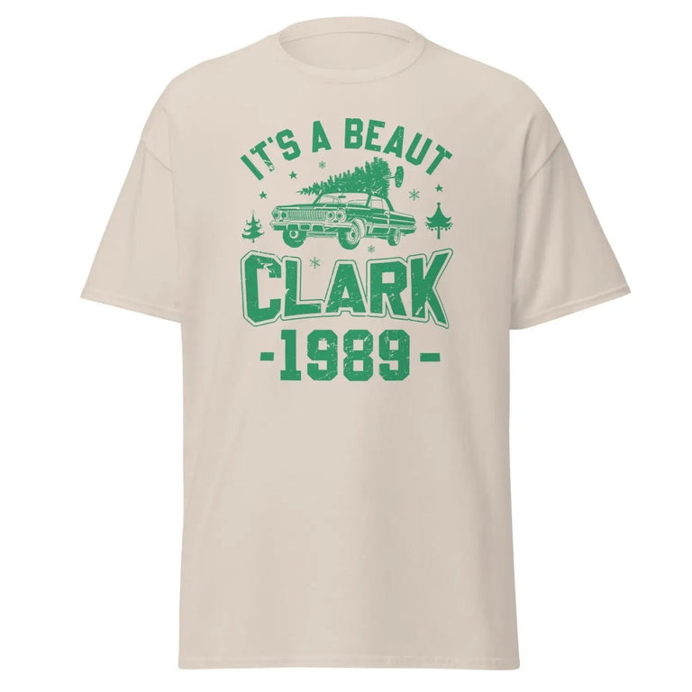 Its a Beaut Clark Classic Tee in Natural Color - Ghost mockup