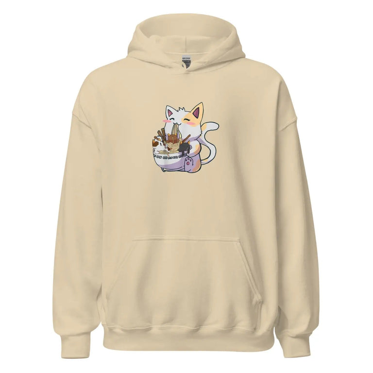 Shiba Ramen Premium Hoodie in Sand Color - Ghost mockup