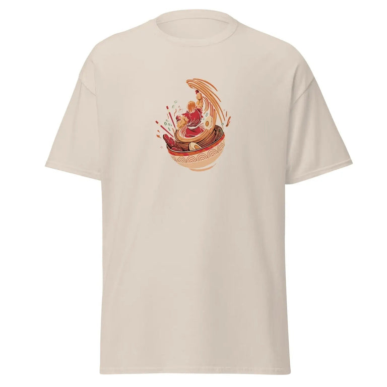 Shoryuken Noodle Classic Tee in Natural Color - Ghost mockup